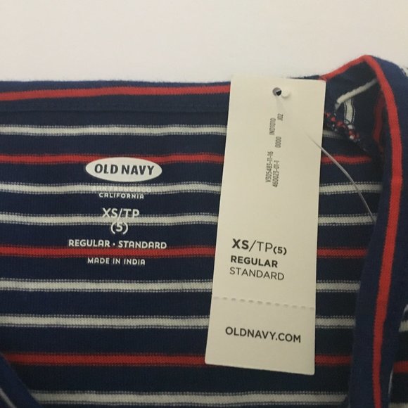 Girls Red, White and Cool Striped Fit and Flare Dress - Picture 3 of 3